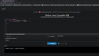 Online Java Compiler Hello World and simple application tutorial