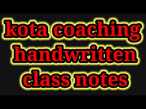 Continuity Kota class notes for IIT jee | Kota handwritten class notes | kota handwritten notes pdf