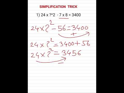 SIMPLIFICATION TRICK | Maths trick | Math tricks #simplification #mathtricks #mathtrick
