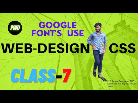 (class-7) google fonts use- বাংলা টিউটোরিয়াল -CSS