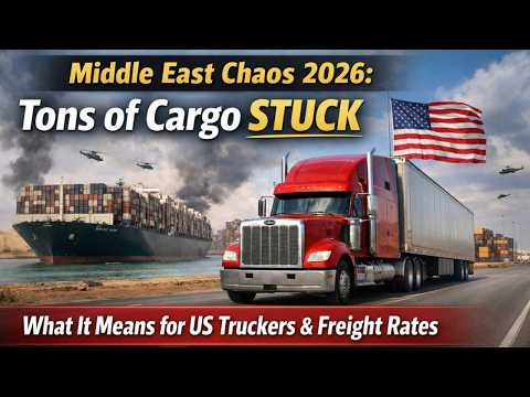 Middle East Chaos 2026 | Tons of Cargo STUCK – What It Means for US Truckers & Freight Rates