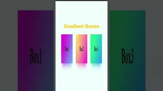 Css Gradient Boxes only Html & Css