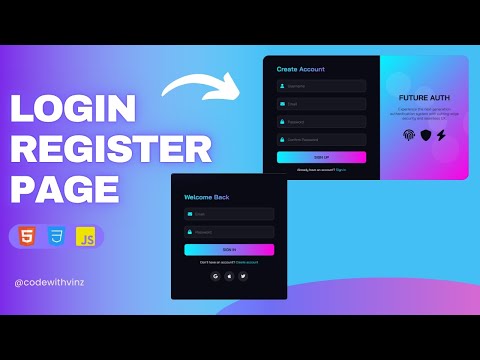 Build a Modern Login & Register Form 🔐 | HTML CSS JavaScript UI Design Tutorial + Source Code