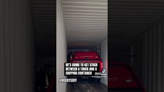 I GOT STUCK BETWEEN A TRUCK AND A SHIPPING CONTAINER 😳…😂🤣