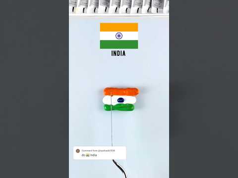what colour do mixed India 🇮🇳 make? #dough #colormixing #satisfying #colortheory