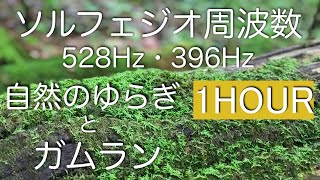 1H Ver.【自然音・ソルフェジオ周波数528Hz・396Hz】自然のゆらぎ効果とガムランの音色