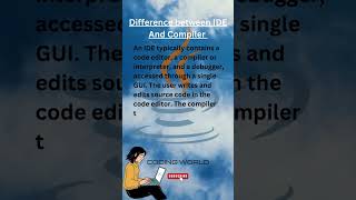 What is difference between IDE and compiler #java