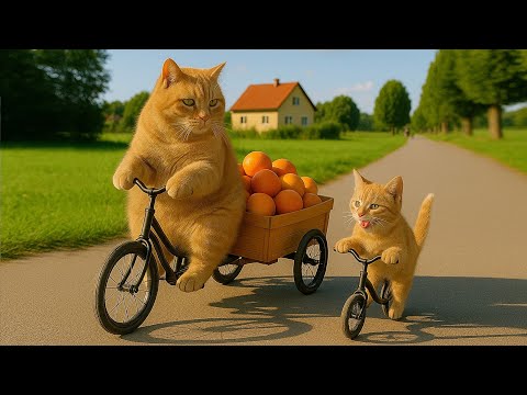 Kitten Cries When Misses Mama Cat And Is Carefully Taken Care Of By Her In Dream🐾🐱