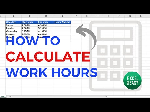 How to Calculate Work Hours in Microsoft Excel