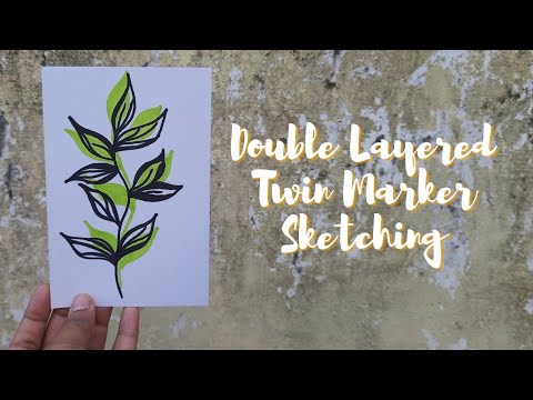 Double Layered Twin Marker Sketching#copicssketch #quarantinehobby #sketchingpractice #dailysketch