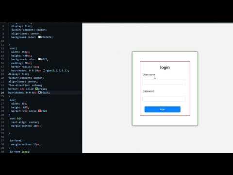 simple login form in html css