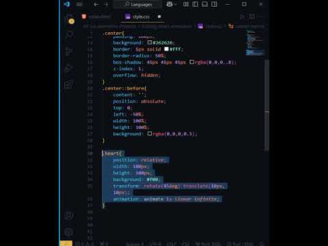 Animated Blinking 💓 | Using Html And Css . . .#shortvideo#viralvideo