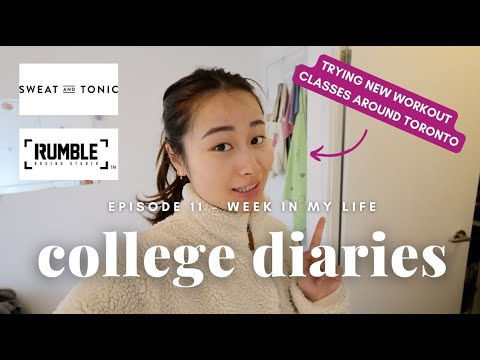 COLLEGE DIARIES | trying out workout classes around toronto! rumble boxing, S&T, Lagree...