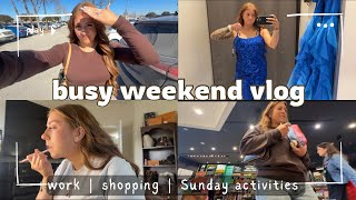 Busy weekend | working on a Friday, dress shopping & Sunday activities 