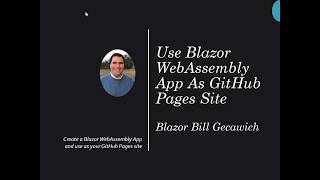 Blazor WebAssembly to GitHub Pages site