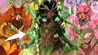 Turning TREES into FAIRY KNIGHTS 🦋⚔️ (CHARACTER DESIGN CHALLENGE)