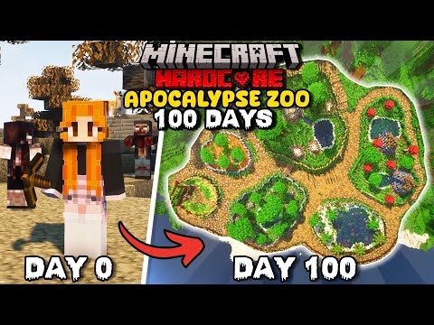 I Survived 100 Days Building a ZOO in a Zombie APOCALYPSE - Minecraft Hardcore | Full Movie