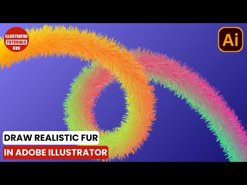 Fur Effect in Adobe Illustrator | How to Draw Fur in Illustrator | Fur Brush | Fur Illustration
