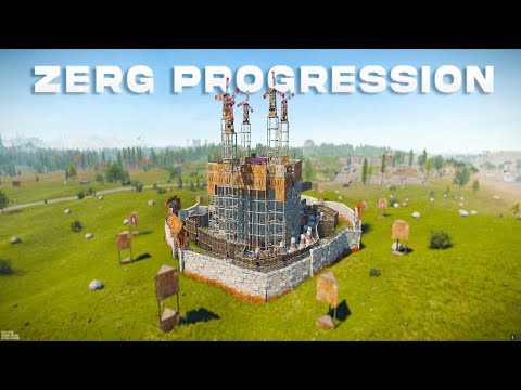 RUST ZERG PROGRESSION ON VITAL MAIN / 300 ROCKET RAID / RAID DEFENCE