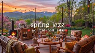 🌸 Spring Jazz (NO MID-ROLL ADS) – Warm Café Ambience for Relaxation & Focus