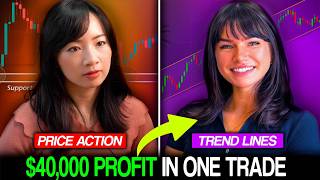 Trading Simple TREND LINE Strategy Made Her $100K A Year!
