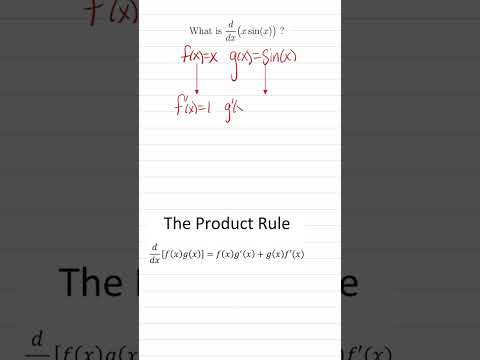 How to Find the Derivative using Product Rule - #shorts #shortvideo #maths #productrule #math