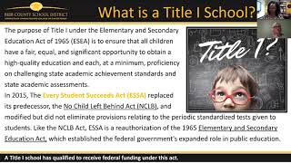 Title I Building Capacity PM Workshop
