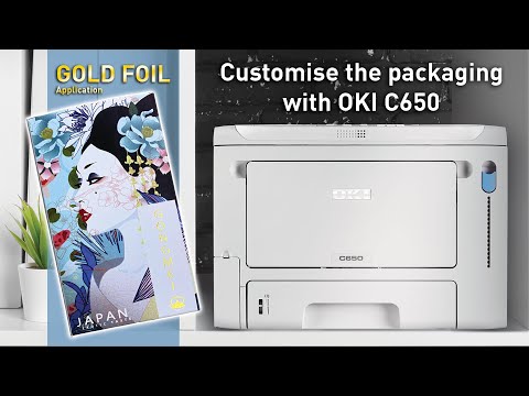 Customise the packaging with OKI C650 - Gold foil application.
