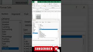 Advance Excel Trick -03 | Shortcut to +91 within 30 seconds by format cell #shorts #excel