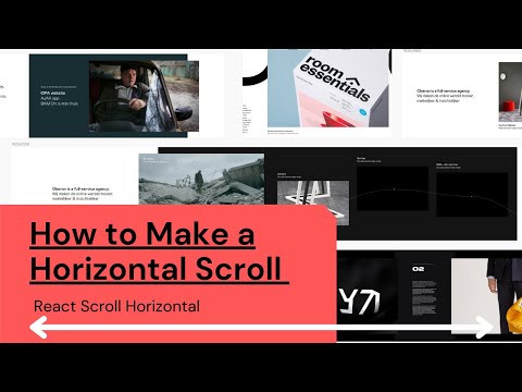 React Js - How to Make a Horizontal Scroll  | Horizontal Website | React Scroll Horizontal