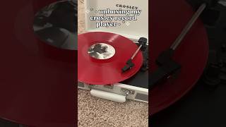 unboxing my crosley record player🫶🏻❤️ #swifties #taylorsversion #taylorswift #crosley #vinyl #tv