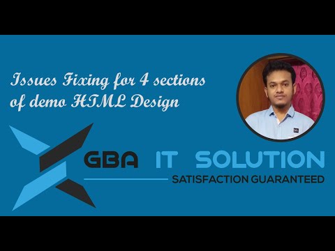 Issues Fixing for 4 sections of Avada App demo HTML Design