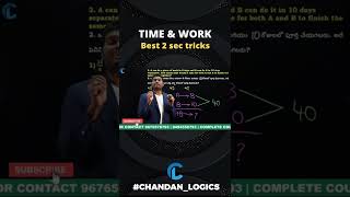 Time & Work best tricks for all competitive exams by chandan venna sir #chandan_logics #arithmetic