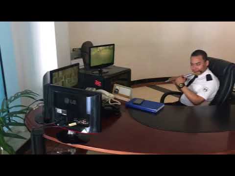 Security guard playing melodious flute in Dubai. He deserves to be famous