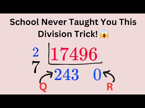 Stop Using Long Division! Try THIS Shortcut Instead! ⚡#mathshortcuts  #mathhacks