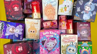 41 mins of mystery blind box, Maymei, Labub, Skullpanda, Sonny angel ASMR unboxing sounds for sleep