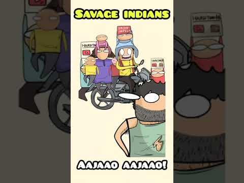 Savage Indian bikers #shorts #funnyanimation #childhoodmemories #rgbucketlist