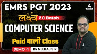 EMRS PGT Computer Science Demo Class #1 | EMRS Computer Science Preparation By Neeraj Sir