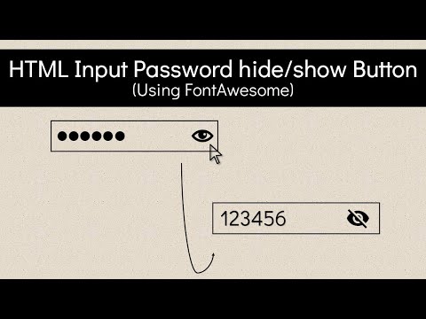 HTML Password Input with Password Hide/Show Button | HTML, CSS & JavaScript