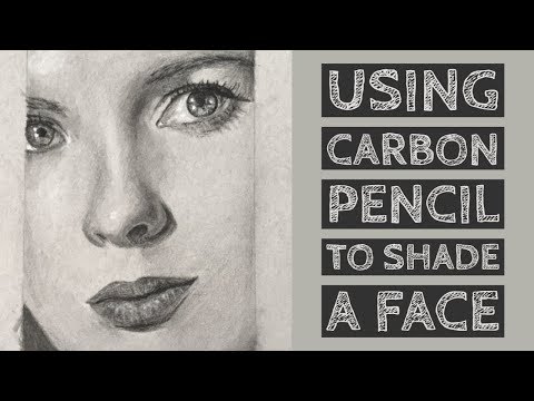 Shading a Face - Using Carbon Pencil