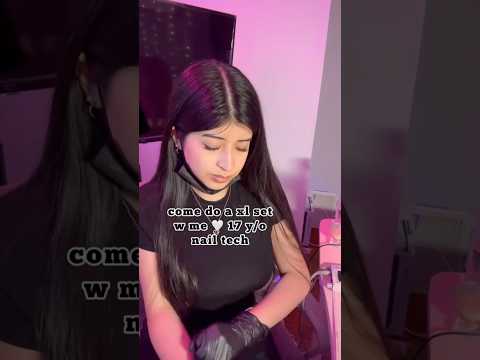 im 18 now this video is from a couple months ago lol 💞 #nailtech #nails #longnails