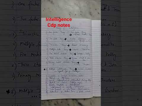 Intelligence /theory of intelligence /CDP short note for ctet exam or htet exam #htet2025 #cdp