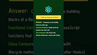 ⚛️ 2. What are the Components in React? 🎯  || React Interview Questions and Answers (2025)