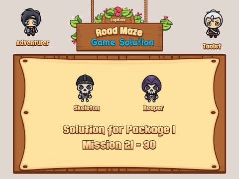 Roadmaze - Mobile Puzzle Game - Package 1 Solution for Mission 21 to Mission 30