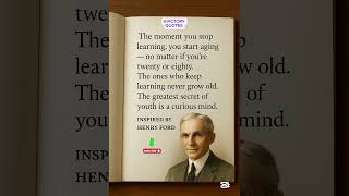 Keep Learning, Stay Young | The Secret to Staying Forever Young | Henry Ford Inspired Quote