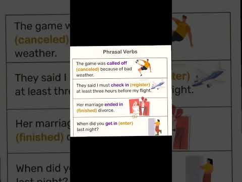 Phrase an #idiomatic #phrase consisting of a verb and another element an #adverb or a #preposition