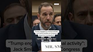 "Trump engaged in criminal activity”: Jack Smith testifies to Congress about his investigations