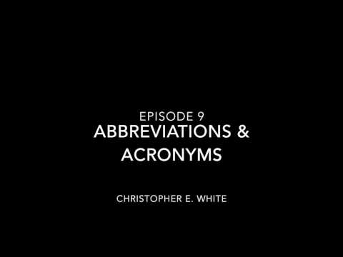 Episode 9: Abbreviations and Acronyms