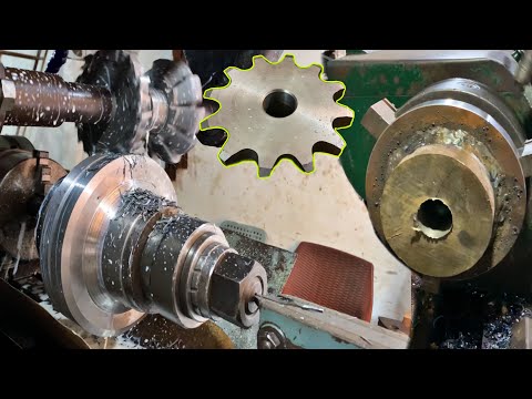 How to Make Roller Chain Sprocket Gear From Hard Steel of Scrap Ships in Factory I|