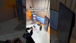 3 Monitors. One Laptop + One PC. 8K Gaming Setup with B23#kvmswitch #gamingsetup #workstation
